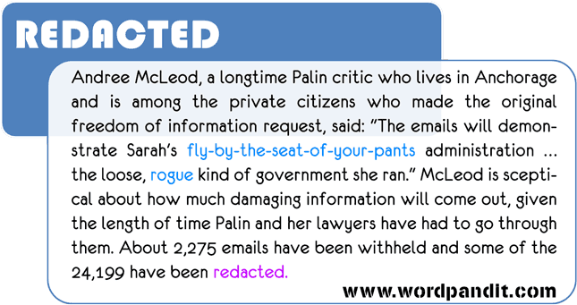 redacted definition wikipedia