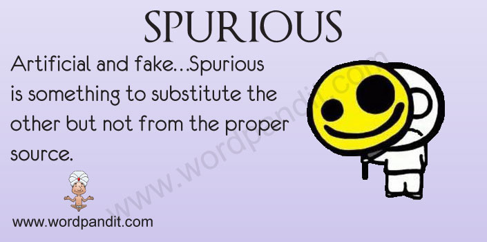Meaning Of Spurious