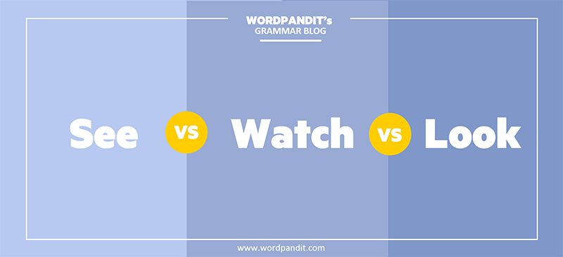 See Vs Watch Vs Look Wordpandit