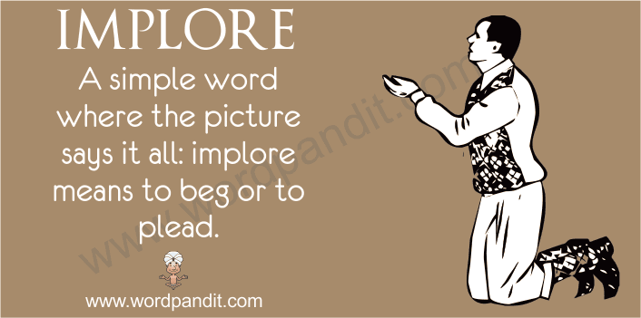 picture vocabulary for implore
