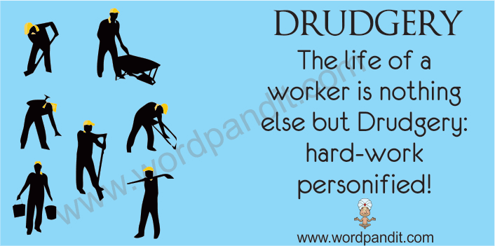 picture vocabulary for drudgery