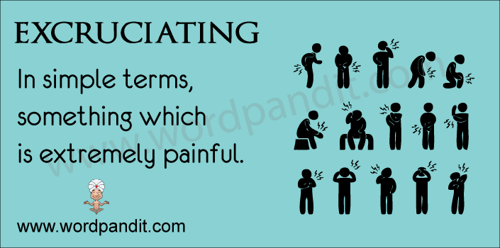 picture vocabulary for excruciating