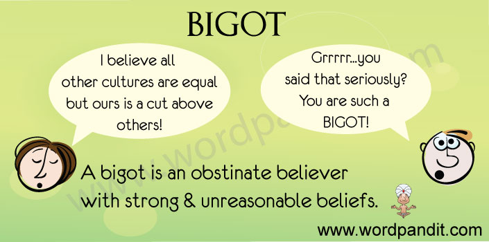 picture vocabulary for bigot