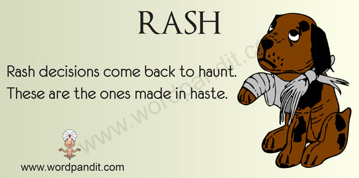 picture vocabulary for rash