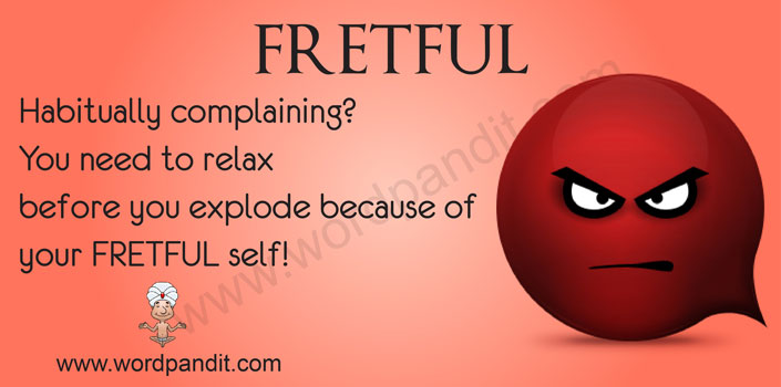 picture vocabulary for fretful