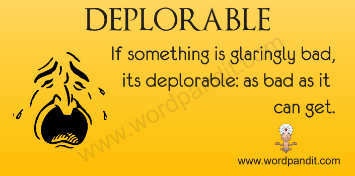 What Is A Word For Deplorable