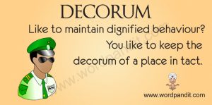 4 letter words from decorum