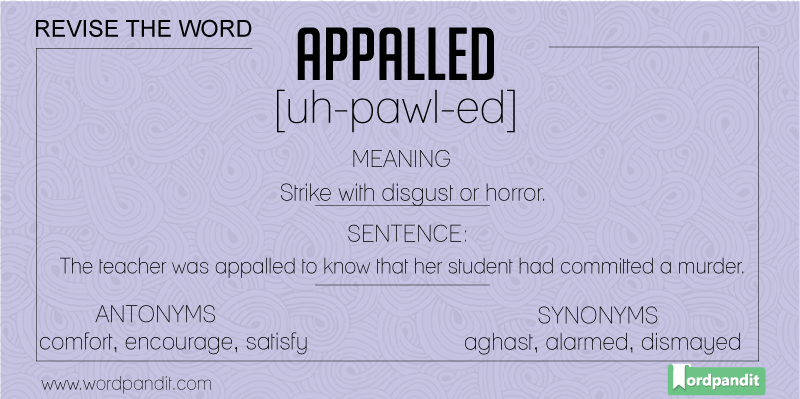 Meaning of appalled