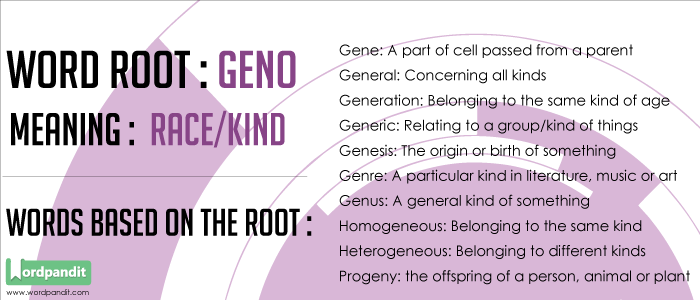 What Is The Meaning Of The Root Word Geno