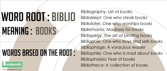 Words That Use The Latin Root Biblio