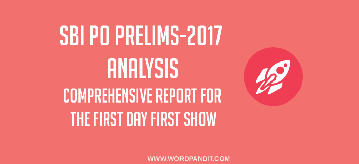 SBI PO Prelims Analysis 2017: 29 April 2017 1st Slot