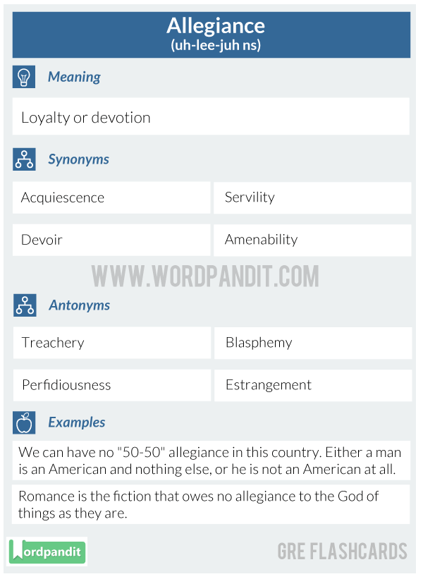 Allegiance-GRE-Flashcard