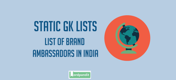 List of Brand Ambassadors in India