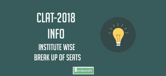 CLAT 2018: Institute wise break up of seats