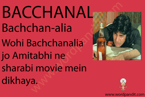 picture and mnemonic for bacchanal