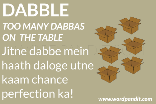 meaning of dabble