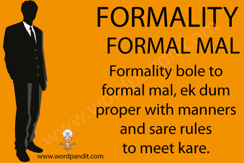 picture and mnemonic for formality