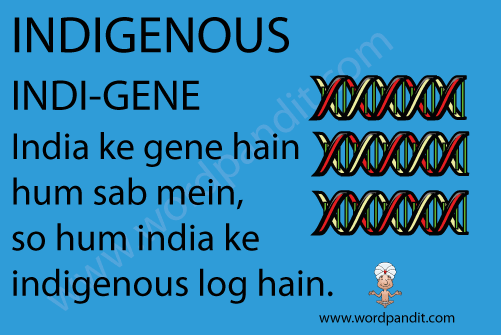 picture and mnemonic for indigenous