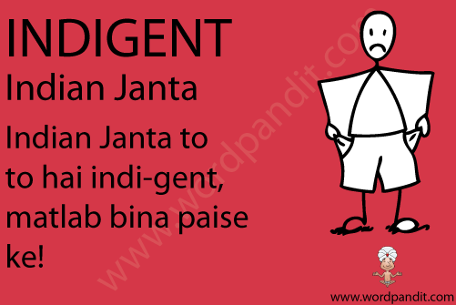 picture and mnemonic for indigent