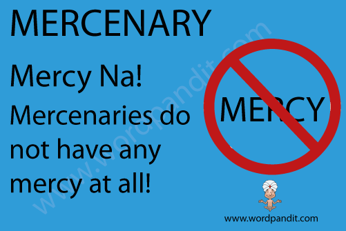 picture and mnemonic for mercenary